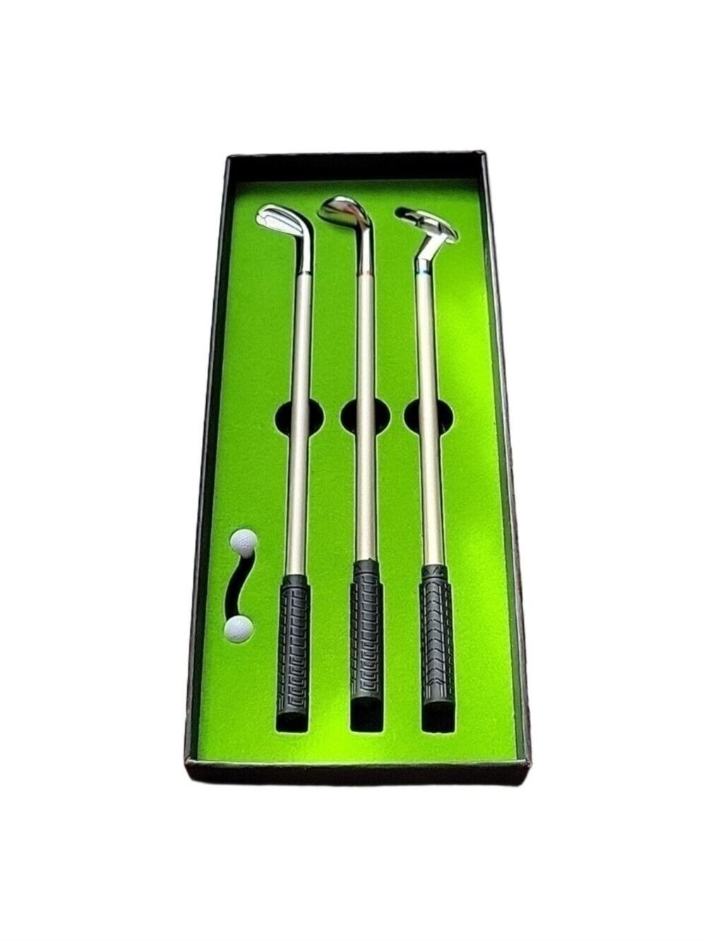 Miniature Golf Club Pen Set, Putter, Wood & Iron, Desk Decor, Novelty Gift